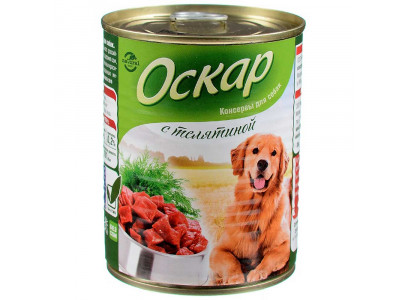 Консервы Для Собак Оскар Телятина 350г