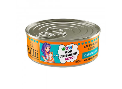 Консервы Для Кошек Zillii (Зиллии) Cat Кролик 100г 5657136 