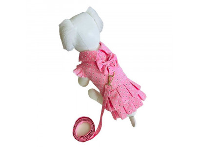 Платье Шлейка Pet Fashion (Пет Фешн) Ромашка+Поводок Розовый Р S