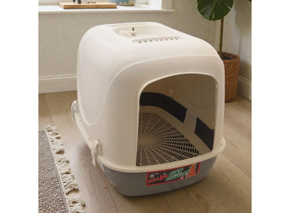 Туалет Для Кошек Brava (Брава) Comfort Закрытый с Сеткой 50*38*40см Графитовый 