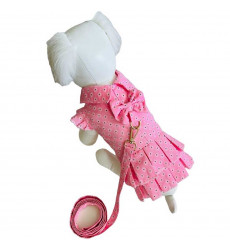 Платье Шлейка Pet Fashion (Пет Фешн) Ромашка+Поводок Розовый Р Xxl