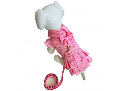 Платье Шлейка Pet Fashion (Пет Фешн) Ромашка+Поводок Розовый Р Xxl