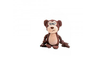 Игрушка-Пищалка Wogy (Воги) Для Собак Зверяка Мягкая с Канатами 2024-6743 30*26см 