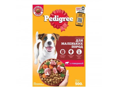 Сухой Корм Для Cобак Мелких Пород Pedigree (Педигри) Говядина 500г 