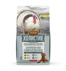 Сухой Корм Для Собак Средних и Крупных Пород Деревенские Лакомства Холистик Премьер Индейка и Рис 12кг 79213423