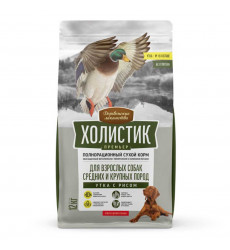 Сухой Корм Для Собак Средних и Крупных Пород Деревенские Лакомства Холистик Премьер Утка и Рис 12кг 79213867