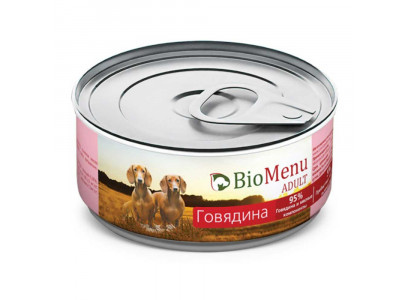 Консервы Для Собак Biomenu (Биоменю) Adult Говядина 95% Мяса 100г