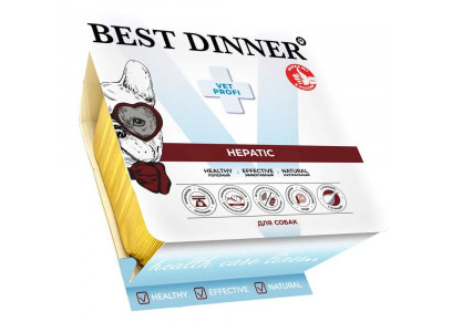 Консервы Best Dinner (Бест Диннер) Vet Profi Hepatic Для Собак При Заболевании Печени Паштет Курица 100г 