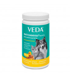Фитомины Форте Veda (Веда) Витамины Для Иммунитета Кошек и Собак 200т