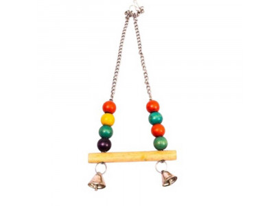 Игрушка Brava  (Брава) Для Птиц Качель с Бусинами Дерево 15*28см 7514