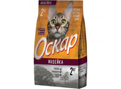 Сухой Корм Для Кошек Оскар Индейка 2кг 