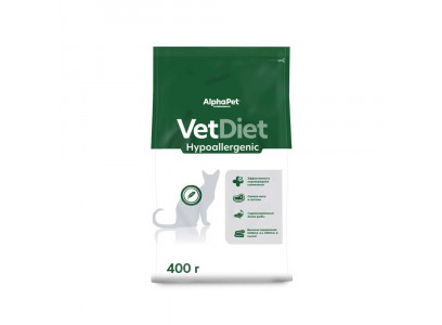 Сухой Корм Для Кошек Alphapet (Альфапет) Vetdiet Hypoallergenic При Пищевой Аллергии 400г 55261  