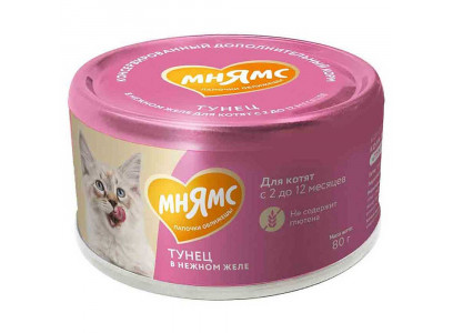 Консервы Для Котят Мнямс Желе Тунец 80г 