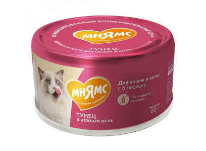 Консервы Для Кошек Мнямс Тунец в Желе 80г 