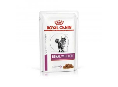 Влажный Корм Для Кошек Диетический Royal Canin (Роял Канин) Renal При Почечной Недостаточности Говядина Соус 85г 