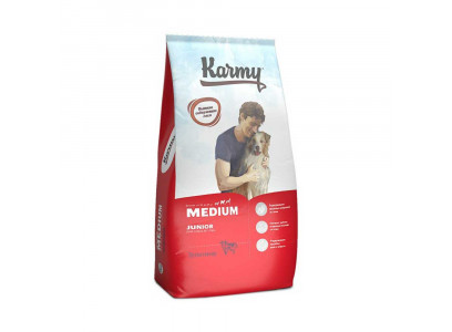 Сухой Корм Karmy (Карми) Medium Junior Для Щенков Средних Пород Телятина 14кг