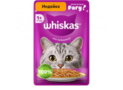 Влажный Корм  Whiskas (Вискас) Для Кошек Рагу Индейка 75г 