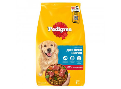 Сухой Корм Pedigree (Педигри) Для Cобак Говядина 2кг 