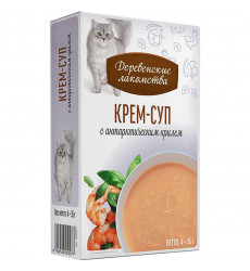 Влажный Корм Деревенские Лакомства Для Кошек 35г*4шт Суп Антарктический Криль 76050977