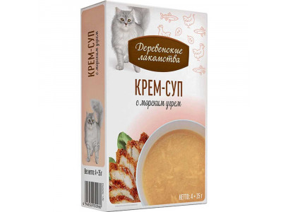 Влажный Корм Деревенские Лакомства Для Кошек Суп Морской Угорь 35г*4шт 76050960 