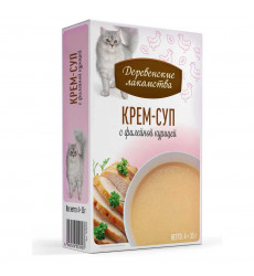 Влажный Корм  Деревенские Лакомства Для Кошек Суп Филе Курицы 35г*4шт 76050953