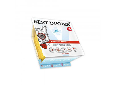 Консервы Best Dinner (Бест Диннер) Vet Profi Gastrointestinal Для Кошек Паштет Для Лечения Болезней ЖКТ Индейка 100г 
