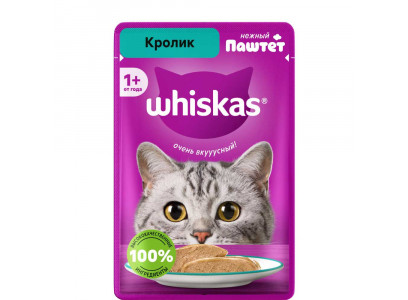 Влажный Корм Whiskas (Вискас) Для Кошек Паштет Кролик 75г 