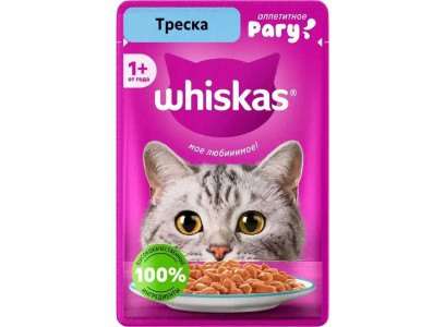 Влажный Корм Whiskas (Вискас) Для Кошек Рагу Треска 75г 