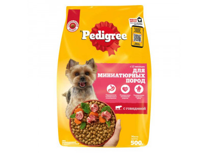 Сухой Корм Pedigree (Педигри) Для Cобак Миниатюрных Пород Говядина 500г 