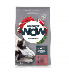 Корм Сухой для Собак Alphapet Wow Superpremium 7кг Сред Пород Говядина Сердце 51874