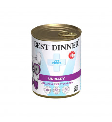 Консервы Best Dinner (Бест Диннер) Vet Profi Urinary Для Собак 340г Профилактика МКБ (Струвиты) Говядина и Картофель