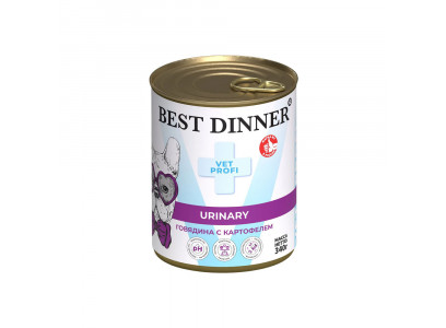 Консервы Best Dinner (Бест Диннер) Vet Profi Urinary Для Собак 340г Профилактика МКБ (Струвиты) Говядина и Картофель 