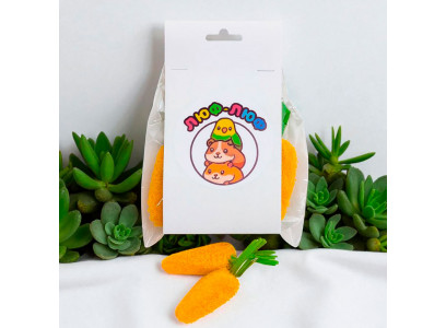 Игрушка Для Грызунов и Птиц Люф Люф Морковь Из Люффы 00000203 