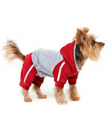 Костюм Спортивный Osso Fashion (Оссо Фешн) Для Собак Мелких Пород Р 25 Чемпион Красный Серый Скч 1035