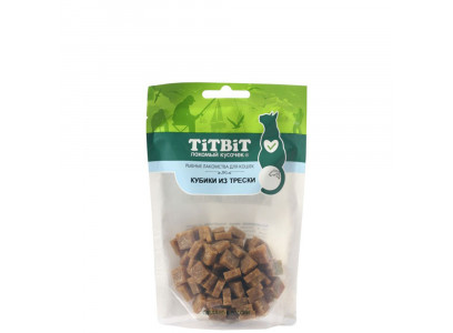 Лакомство TiTBiT Кубики Из Трески  Для Кошек 60г 019368