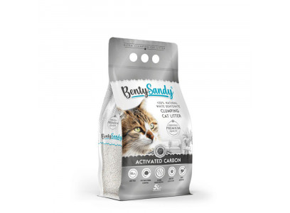 Наполнитель Для Кошек Benty Sandy (Бенти Сэнди) Комкующийся Глиняный с Активированным Углем 5л