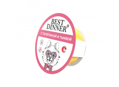 Консервы Best Dinner (Бест Диннер) Для Собак Паштет Телятина Тыква 100г