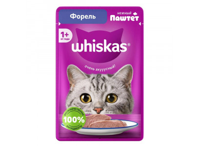 Влажный Корм Whiskas (Вискас) Для Кошек Паштет Форель 75г