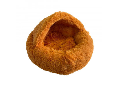 Ватрушка Pride (Прайд) Пудинг с Навесом Меховая Цвет Персиковый 45*45*18см 10015961