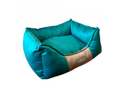 Лежанка Для Кошек и Собак Мелких Пород Brava (Брава) Прямоуголная 60*50*20см 10890 Бирюзовая Бежевая