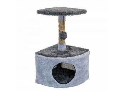 Домик-Когтеточка Для Кошек Дарэленд Леона Разборный Угловой Мех Джут 34*34*60см 8752 