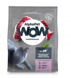 Сухой Корм Alphapet (Альфапет) Wow Superpremium Для Кошек Утка Потрошки 7кг 52079