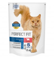 Сухой Корм Для Домашних Кошек Perfect Fit (Перфект Фит) Говядина 650г 