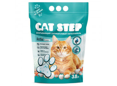 Наполнитель для Кошек Cat Step (Кэт Степ) Силикагелевый Arctic Breeze Впитывающий 3,8л 20363061