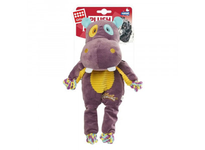 Игрушка Gigwi (Гигви) Для Собак Бегемот с Веревкой 34см 85066