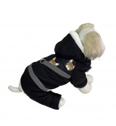 Комбинезон Шлейка Pet Fashion (Пет Фешн) Для Собак Мелких Пород Pet Dog Р Xl Мех Черный