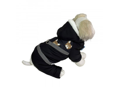 Комбинезон Шлейка Pet Fashion (Пет Фешн) Для Собак Мелких Пород Pet Dog Р Xl Мех Черный