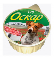 Консервы Оскар Для Собак Кролик 125г