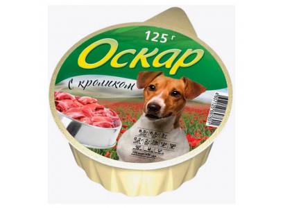 Консервы Оскар Для Собак Кролик 125г