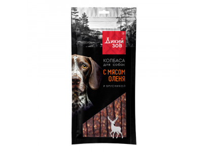 Лакомство Для Собак Titbit (Титбит) Колбаса С Мясом Оленя и Брусникой Дикий Зов 85г 027738 
